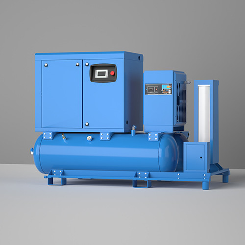 4 en 1 22kw dos tanques de imán permanente de conversión de frecuencia de tornillo compresor de aire