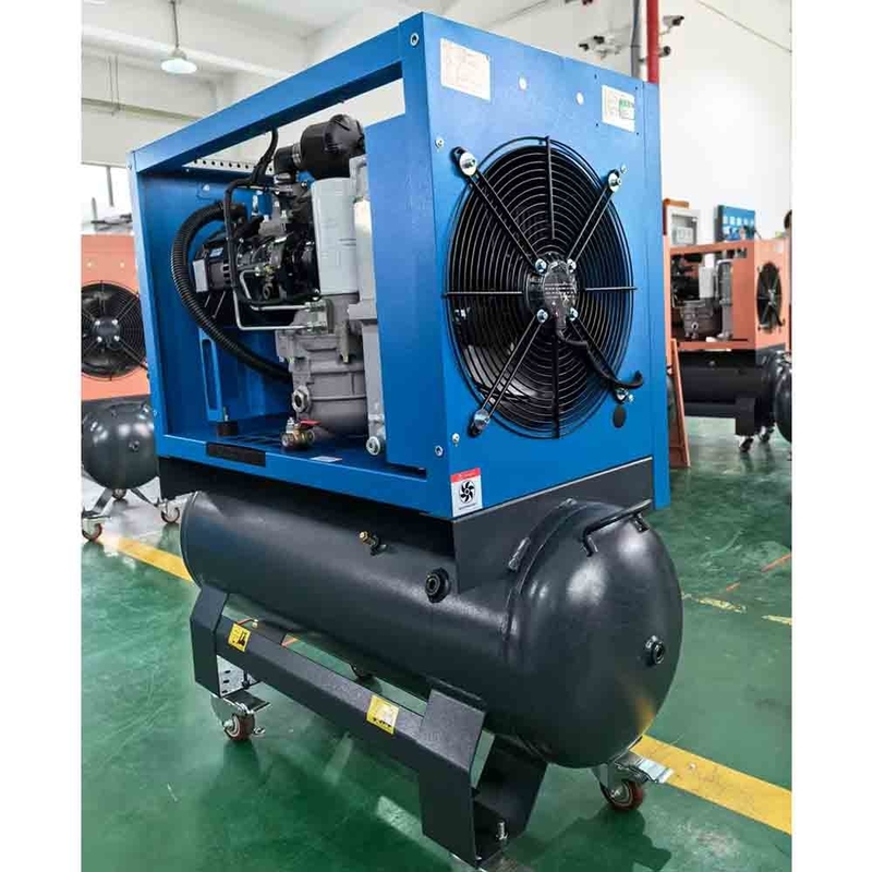 Mini Compresor industrial pequeño 2.2kw 3.7kw 4.5kw 5.5kw 7.5kw 9kw Compresor de aire de tornillo de fase única con tanque
