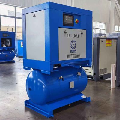 Compresor de aire de tornillo integrado de 2 en 1 con tanque receptor de aire